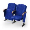 Кресло Лидер (2 секции, синий цвет), Стойка: 103 (с креплением к полу) 