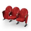 Крісло Опера (3 секції, червоний колір), Стійка: 103 (з кріпленням до підлоги) 