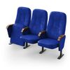 Крісло Парламент (3 секції, синій колір), Стійка: 109 (з кріпленням до підлоги) 