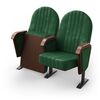Кресло Барселона (2 секции, зеленый цвет), Стойка: 119 (с креплением к полу) 
