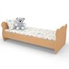 Ліжко дитяче з фігурною спинкою КДФ-001 1438x700x500 Бук/Дуб молочний 