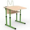 Парта Оптима з нахилом 3-6 р. гр. з вирізом під учня, стаканом та пюпітром 700x585, кольорове ДСП 