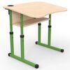 Парта Оптима з нахилом 3-6 р. гр. з вирізом під учня та стаканом 700x585, кольорове ДСП 