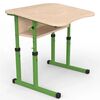 Парта Оптима з регульованим нахилом 3-6 р. гр. з вирізом під учня, 600x500, кольорове ДСП 