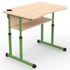 Парта Школяр О 3-6 р. гр. з вирізом під учня та стаканом, 700x500, кольорове ДСП 