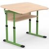 Парта Школяр ПО з регульованим нахилом 3-6 р. гр. з вирізом під учня, 700x500, кольорове ДСП 