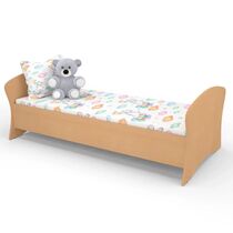 Ліжко дитяче з фігурною спинкою КДФ-003 1438x720x500 Бук/Дуб молочний 