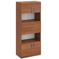 Шкаф с полками и баром - 29, Цвет каркаса: Яблоня 