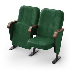 Крісло Соната (2 секції, зелений колір), Стійка: 103 (з кріпленням до підлоги) 