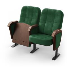 Крісло Монреаль (2 секції, зелений колір), Стійка: 119 (з кріпленням до підлоги) 