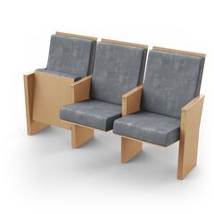 Крісло Манхеттен (3 секції, сірий колір) 