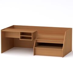 Кровать-чердак со столом Универсал-3, Цвет каркаса: Бук 