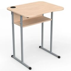 Парта Школяр 6 р. гр. з вирізом під учня та стаканом, 600x500, кольорове ДСП 