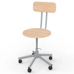 Стілець лабораторний зі спинкою СВ-1ВК/Ф, Колір каркасу: Сірий 