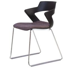 Стілець на полозах ZENITH plast plus combi black CFS 