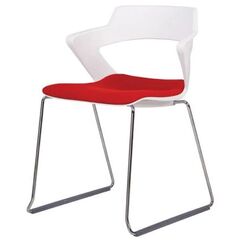 Стілець на полозах ZENITH plast plus combi white CFS 