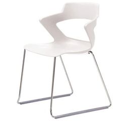 Пластиковий стілець на полозах ZENITH plast white CFS 