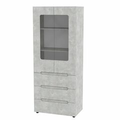 Шафа розпашна зі склом МС-21, Колір каркасу: Ательє світлий 