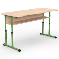 Парта Школяр О 3-6 р. гр. з вирізом під учня, 1200x500, двокольорове ДСП 