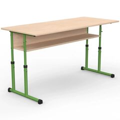 Парта Школяр О 3-6 р. гр. з прямою стільницею, 1200x500, двокольорове ДСП 