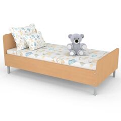 Ліжко дитяче односпальне 1250/1450х650х500 Бук/Дуб молочний, Ширина, см: 125 