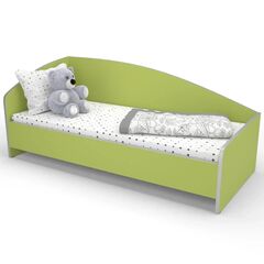 Ліжко дитяче кутове зі спинкою КДО-002 1438х638х600 Різнокольоровий каркас 