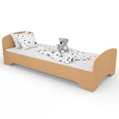 Ліжко односпальне з ламелями ЛО-2/2000х900 Бук/Дуб молочний/Дуб сонома трюфель 