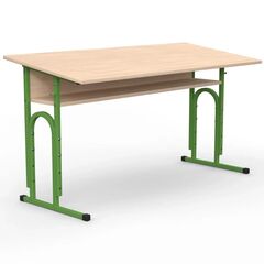 Парта 05 з нахилом 4-6 р. гр. з прямою стільницею, 1200x500, двокольорове ДСП 