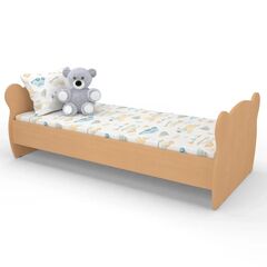 Ліжко дитяче з фігурною спинкою КДФ-001 1438x700x500 Бук/Дуб молочний 