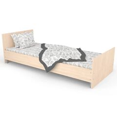 Ліжко односпальне з ламелями ЛО-1/2000х900 Бук/Дуб молочний/Дуб сонома трюфель 