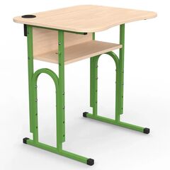 Парта 05 4-6 р. гр. з вирізом під учня та стаканом, 600x500, кольорове ДСП 
