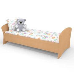 Ліжко дитяче з фігурною спинкою КДФ-003 1438x720x500 Бук/Дуб молочний 