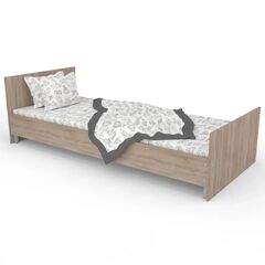 Ліжко односпальне з ламелями ЛО-1/1900х800 Бук/Дуб молочний/Дуб сонома трюфель 