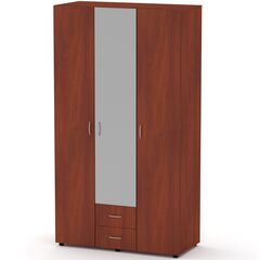 Шафа розпашна тридверна з дзеркалом, Колір каркасу: Яблуня 