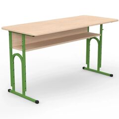 Парта 05 4-6 р. гр. з прямою стільницею і закругленими кутами, 1200x500, двокольорове ДСП 