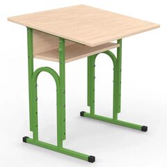 Парта 05 з нахилом 4-6 р. гр. з прямою стільницею, 600x500, кольорове ДСП 