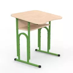 Парта 05 з нахилом 4-6 р. гр. з вирізом під учня, 600x500, кольорове ДСП 