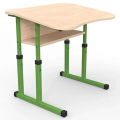 Парта Оптима з нахилом 3-6 р. гр. з вирізом під учня, 700x500, кольорове ДСП 