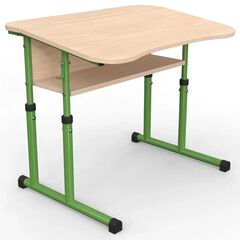 Парта Оптима О з нахилом 3-6 р. гр. з вирізом під учня, 700x500, кольорове ДСП 