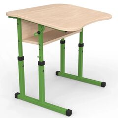 Парта Оптима з регульованим нахилом 3-6 р. гр. з вирізом під учня, 600x500, кольорове ДСП 