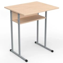 Парта Школяр 7 р. гр. з прямою стільницею, 600x500, двокольорове ДСП 