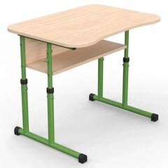 Парта Школяр О 3-6 р. гр. з вирізом під учня, 700x500, кольорове ДСП 