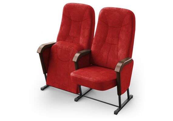 Крісло Парламент (2 секції, червоний колір), Стійка: 311 (без кріплення до підлоги) 