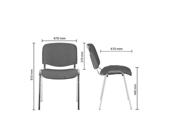 Стілець офісний ISO-17 chrome - фото 4