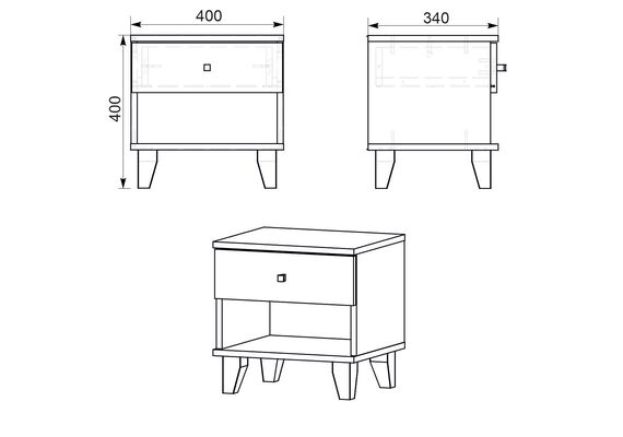 Тумба приліжкова ПКТ-10, Колір: Венге - фото 4