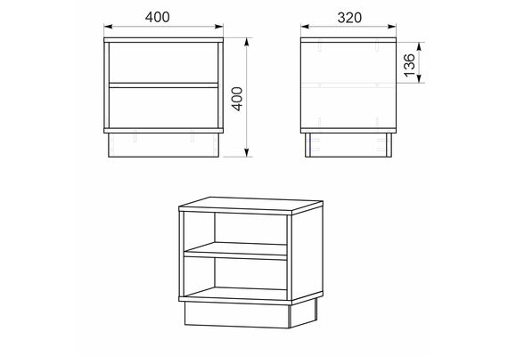 Тумба прикроватная ПКТ-7, Цвет: Дуб сонома комби - фото 3