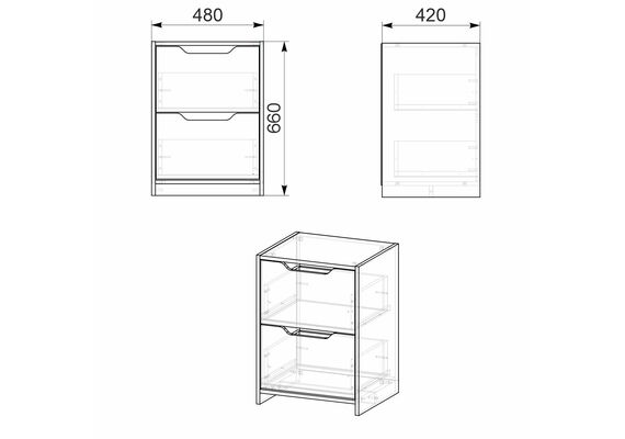 Тумба прикроватная ПКТ-9, Цвет: Бук - фото 3