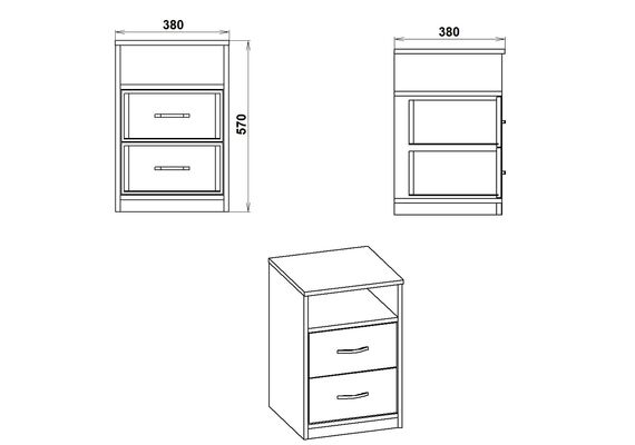 Тумба приліжкова ПКТ-2, Колір: Дуб Крафт золотий - фото 3