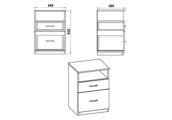 Тумба прикроватная ПКТ-4, Цвет: Бук - фото 3
