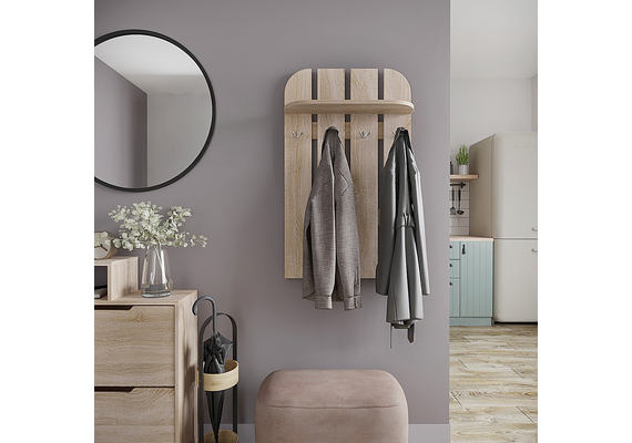 Вешалка настенная В-5, Цвет: Ателье светлый - фото 2